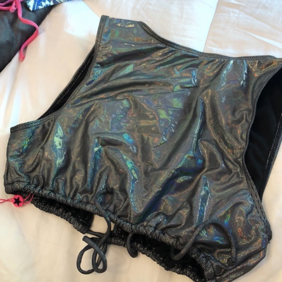 NWT!! ASOS/SOUTH BEACH Holographic Bikini Top! - Picture 3 of 6
